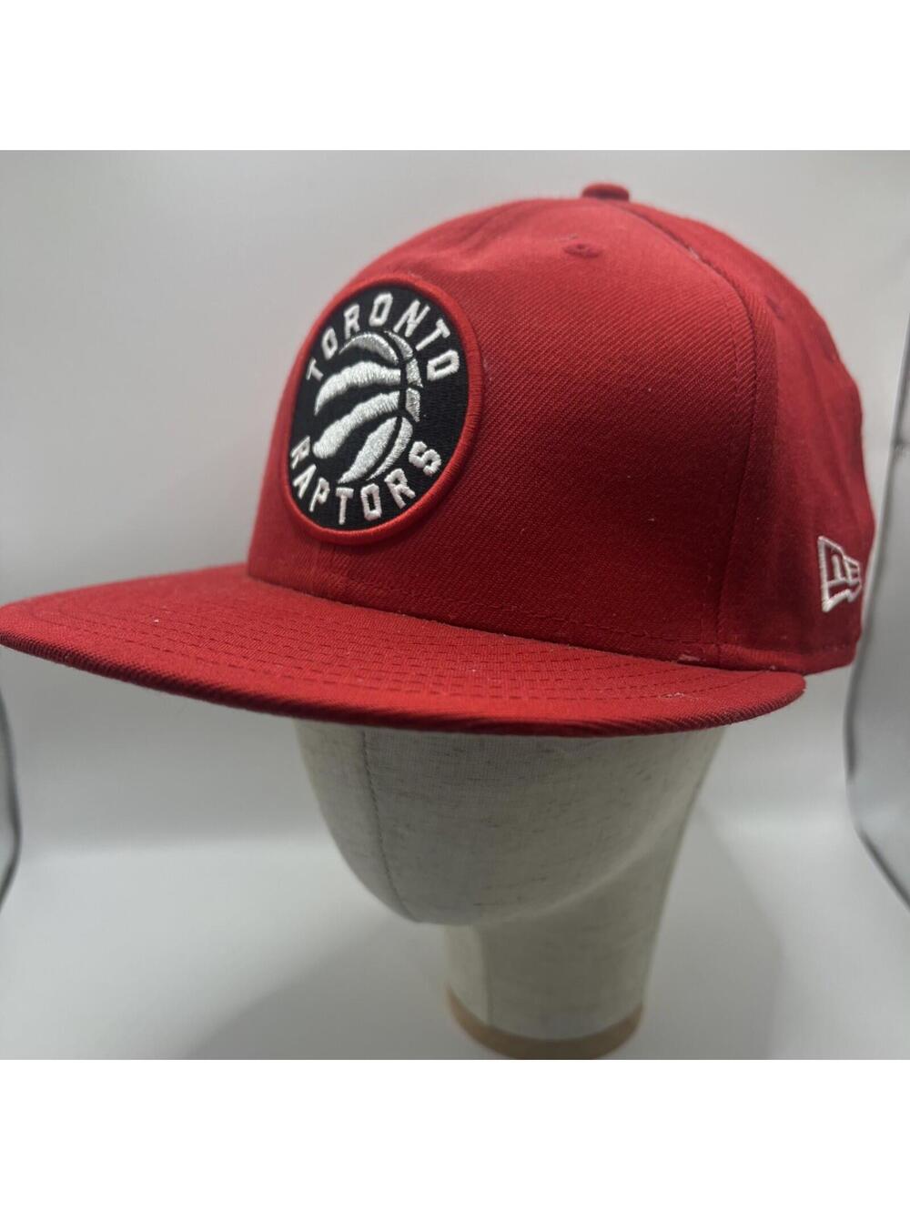 Toronto Raptors New Era 59Fifty Fitted Hat Cap Size 7 1/2 RED